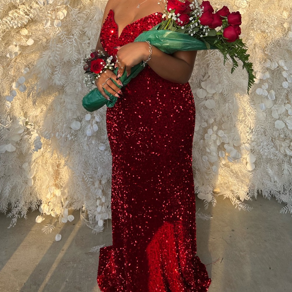 Red Atiana’s Botique Prom Dress - Picture 1 of 9
